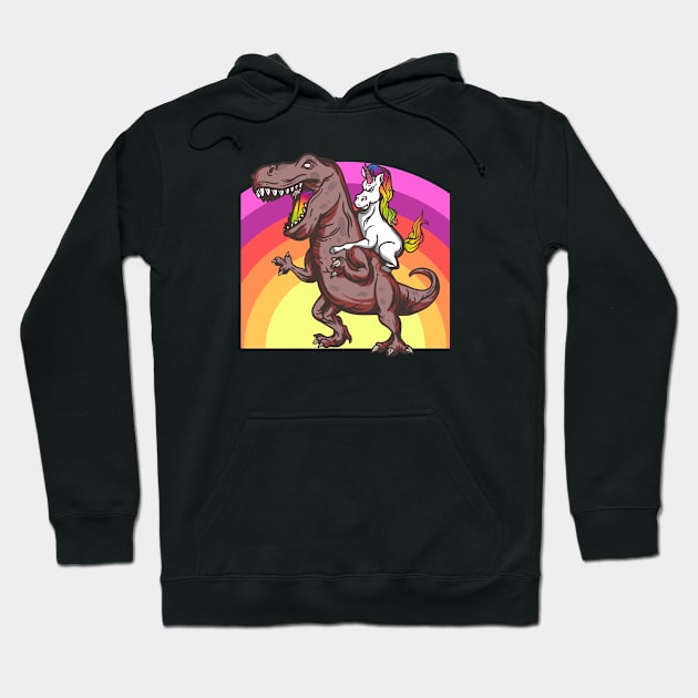 Unicorn and Dinosaur Hoodie by Photomisak72